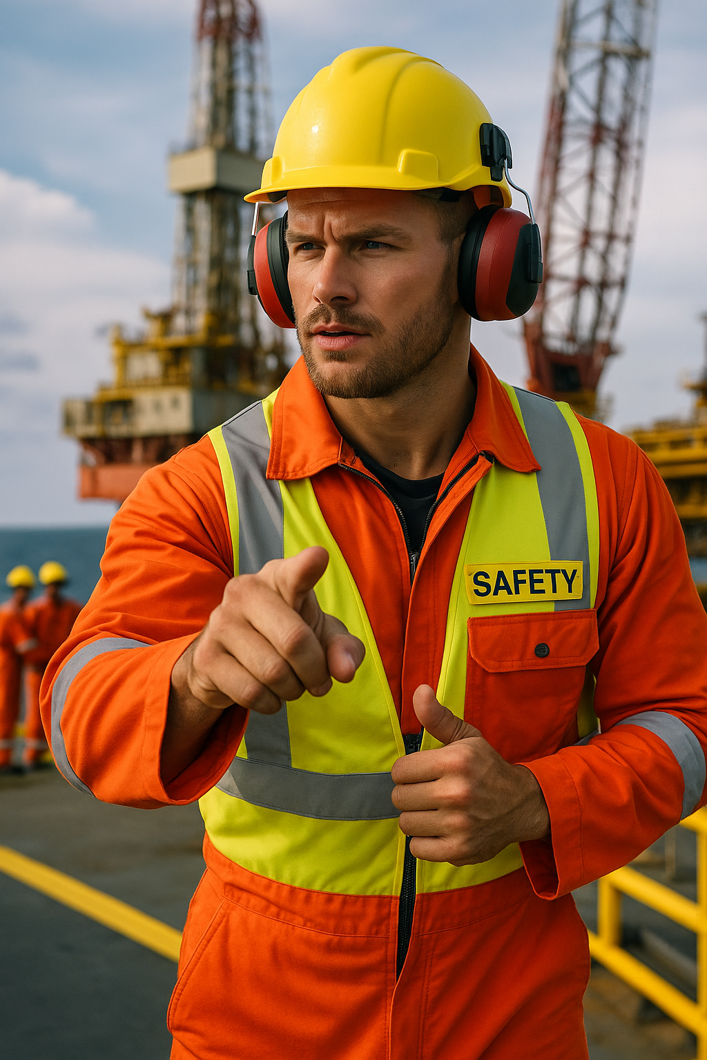 Handsome safety officer